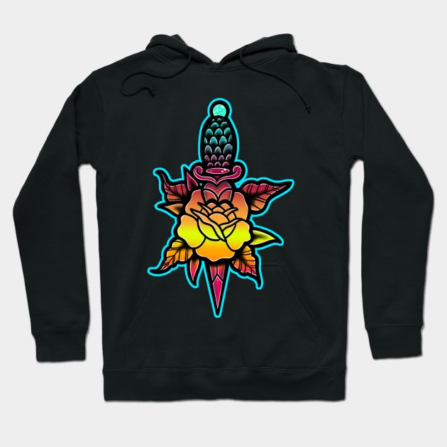 Rose and Dagger Hoodie by Squatchyink